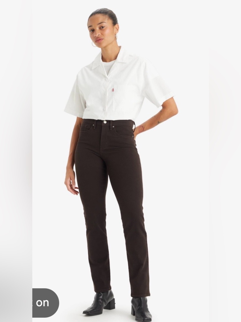 Levi's Straight Dark Brown Jeans